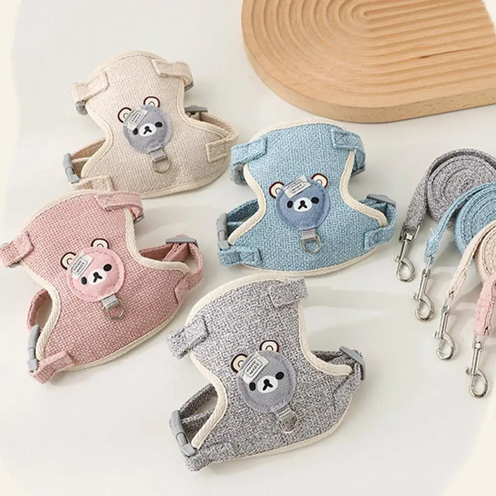 Small Pet Vest Harness with Leash for Safe Walking - Smarsty