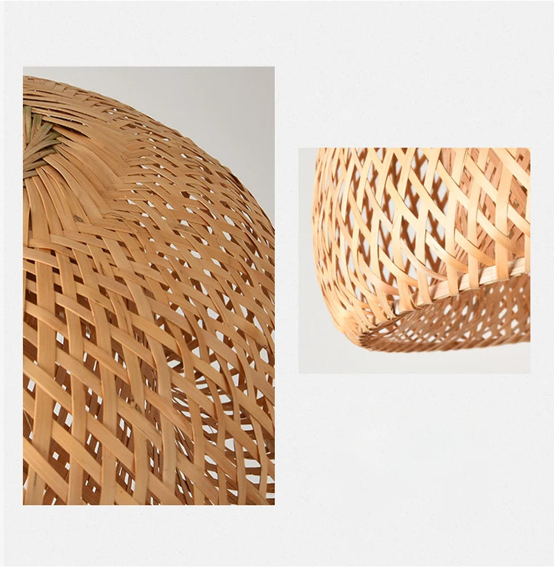Hand Knitted Bamboo Pendant Lamp for Home Decor - Smarsty