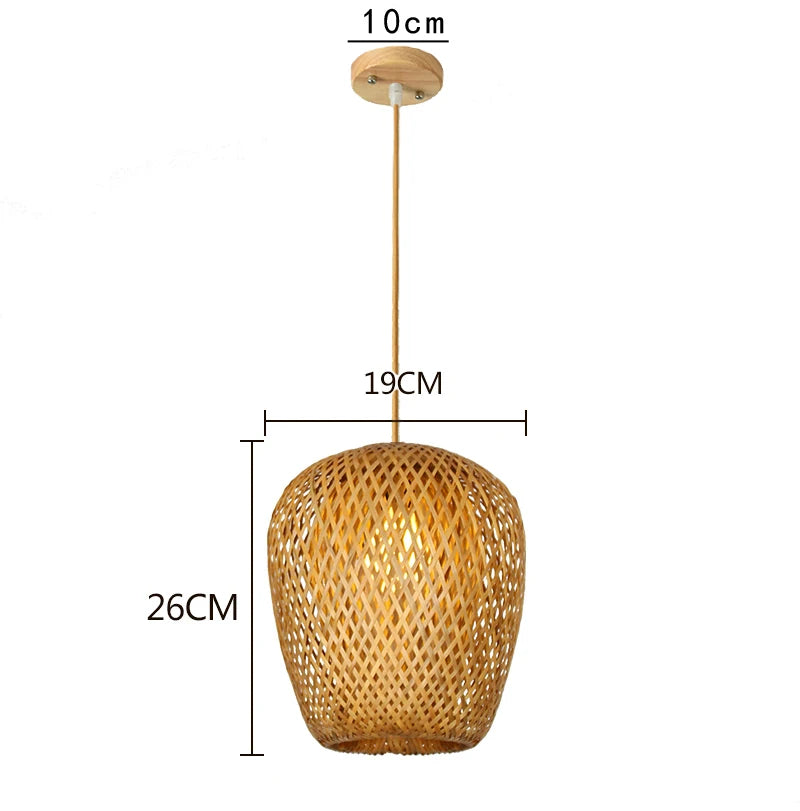 Hand Knitted Bamboo Pendant Lamp for Home Decor - Smarsty