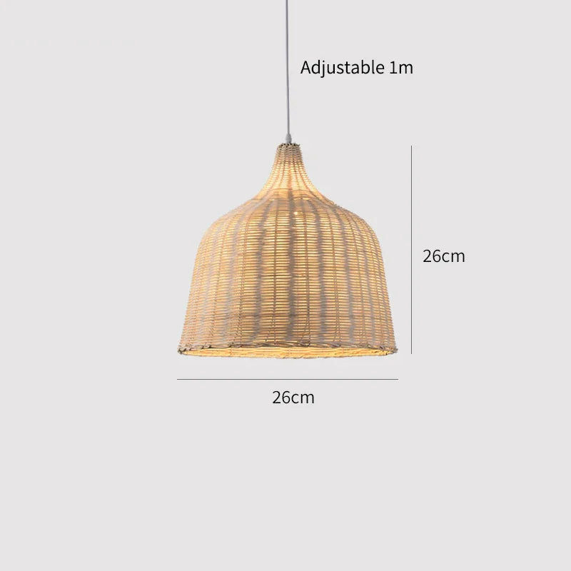 Hand Knitted Bamboo Pendant Lamp for Home Decor - Smarsty