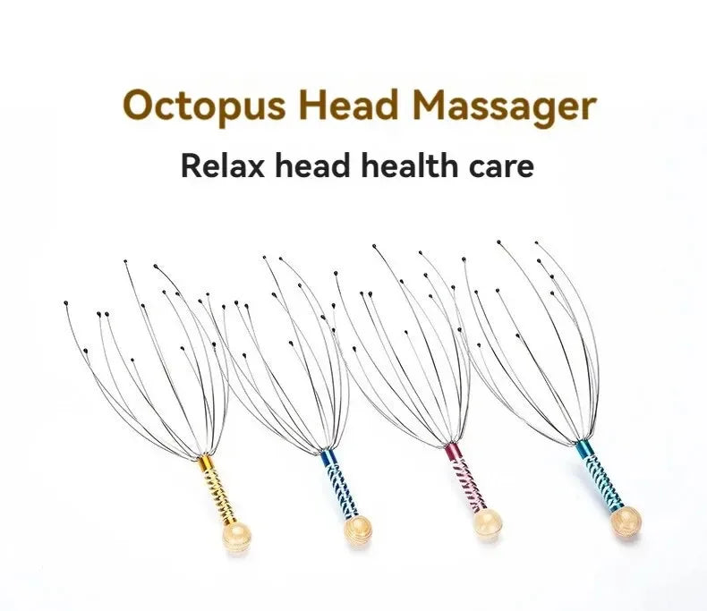 Stainless Steel Octopus Head Massager for Ultimate Relaxation - Smarsty