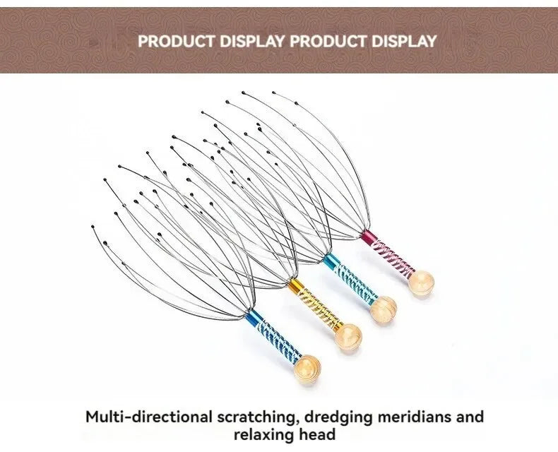 Stainless Steel Octopus Head Massager for Ultimate Relaxation - Smarsty