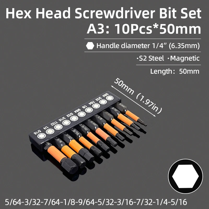 Hex Head Allen Wrench Bit Set for Electric Drills - Smarsty