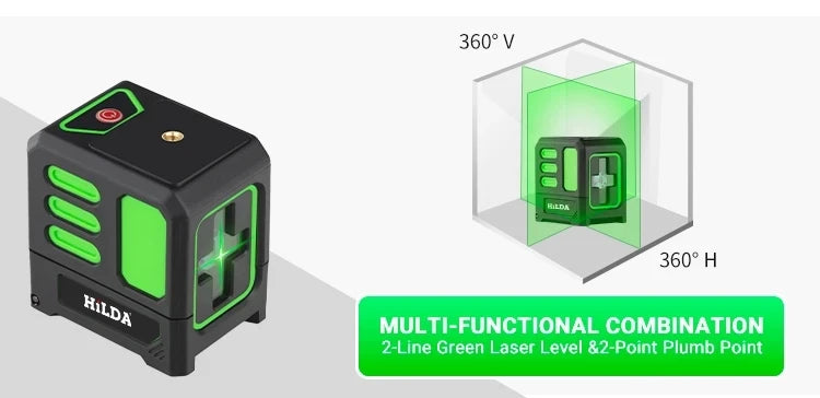 HILDA Green Laser Level 360 Automatic Precision Tool - Smarsty