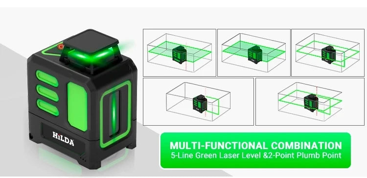HILDA Green Laser Level 360 Automatic Precision Tool - Smarsty