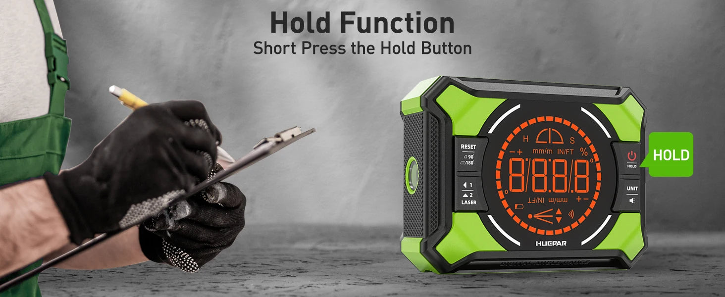 Huepar Digital Laser Angle Gauge with LCD Display - Smarsty