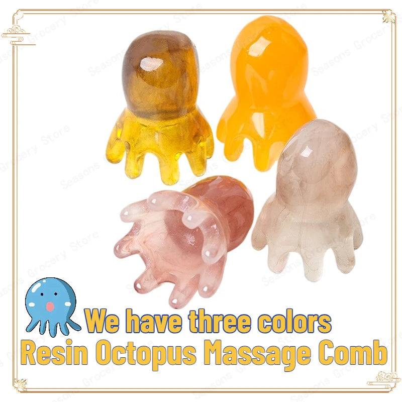 Resin Octopus Scalp Massage Comb for Relaxation - Smarsty