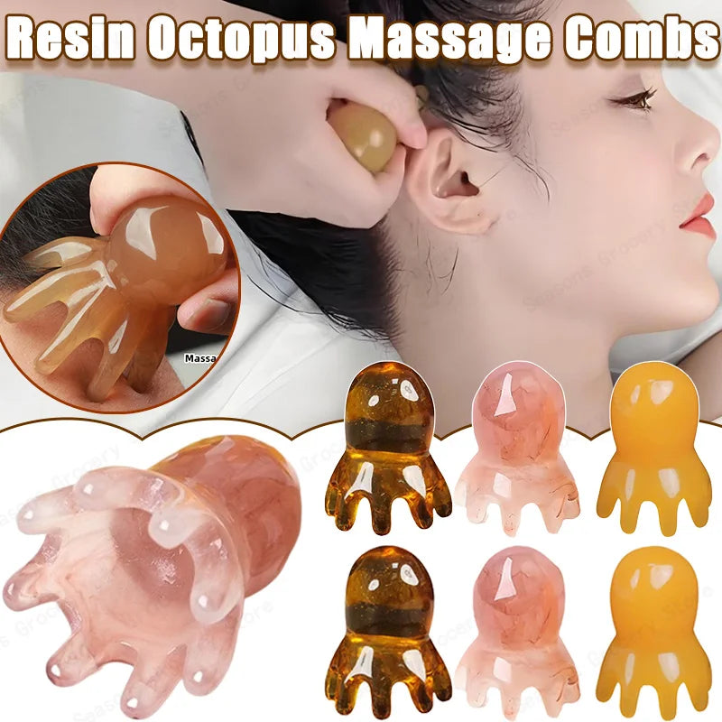 Resin Octopus Scalp Massage Comb for Relaxation - Smarsty