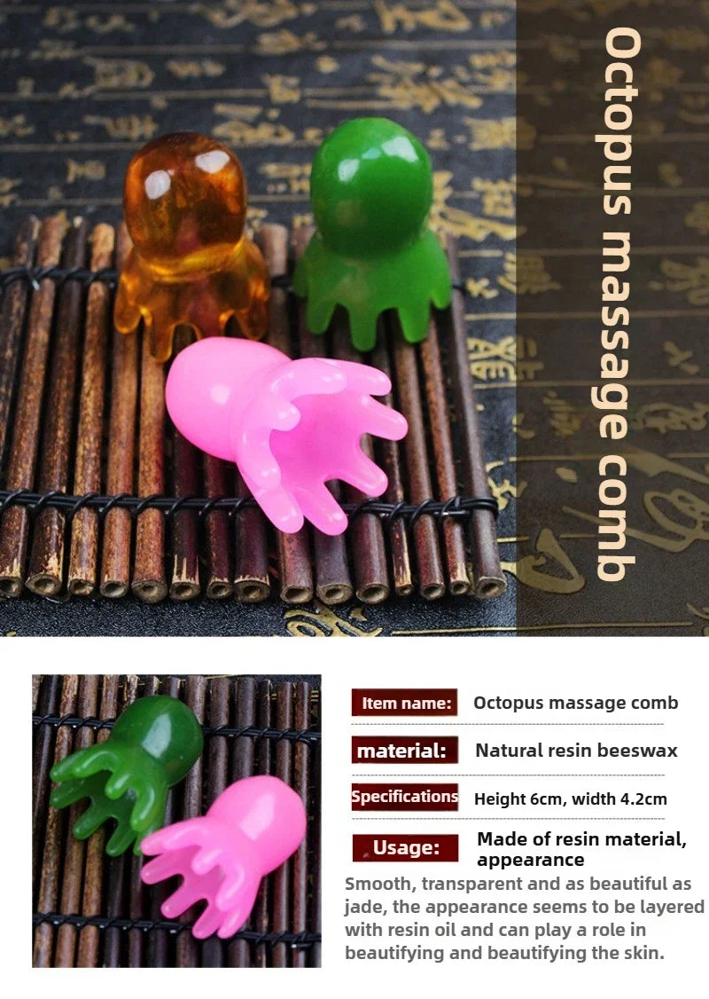 Resin Octopus Scalp Massage Comb for Relaxation - Smarsty