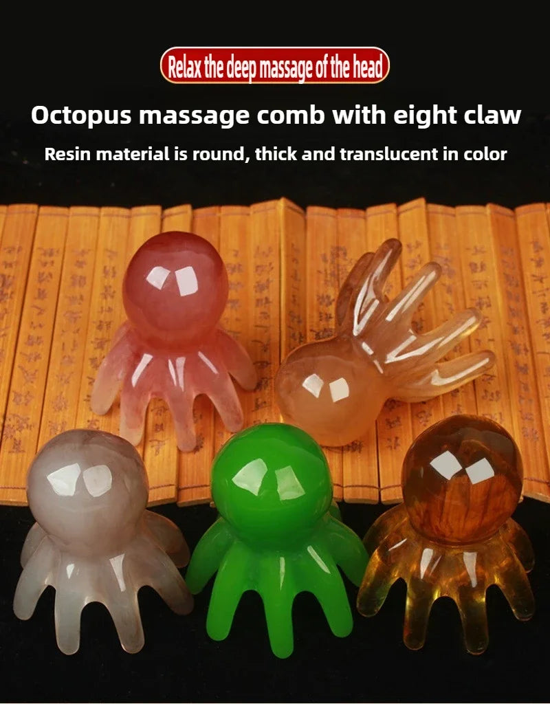 Resin Octopus Scalp Massage Comb for Relaxation - Smarsty