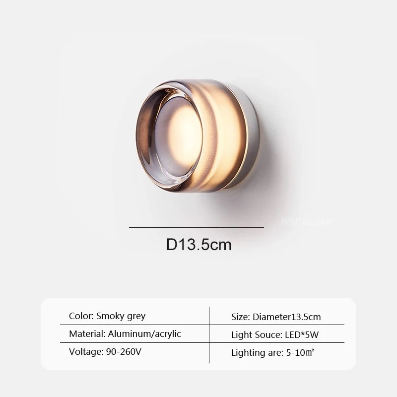 Modern LED Wall Lamp Amber Jelly Fixture for Home Decor - Smarsty
