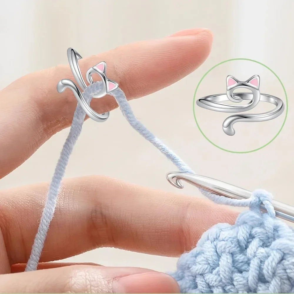 Adjustable Crochet Tension Cat Ring for Beginners - Smarsty