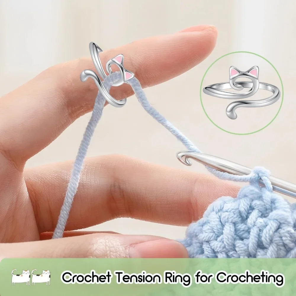 Adjustable Crochet Tension Cat Ring for Beginners - Smarsty
