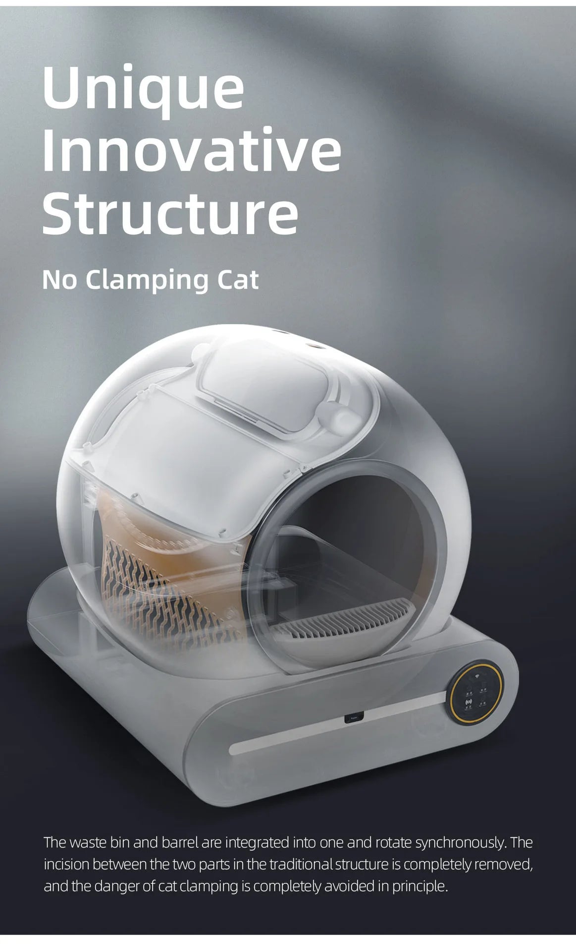 Smart Self Cleaning Cat Litter Box with Enclosed Design - Smarsty