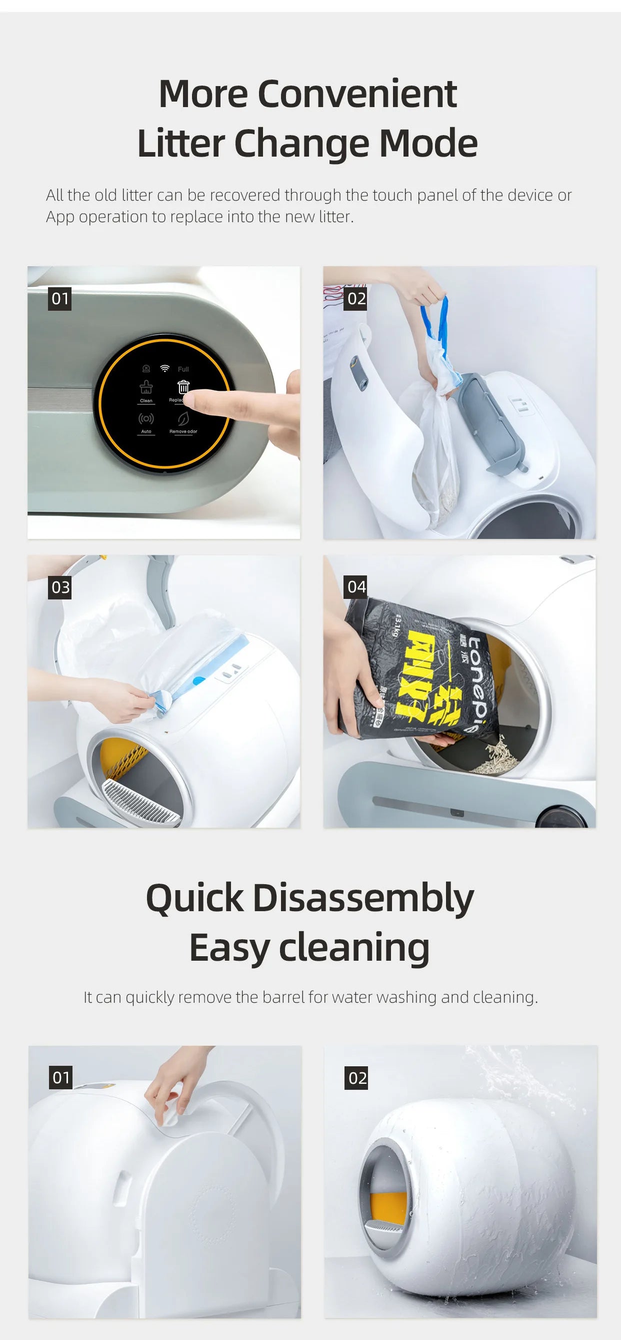 Smart Self Cleaning Cat Litter Box with Enclosed Design - Smarsty