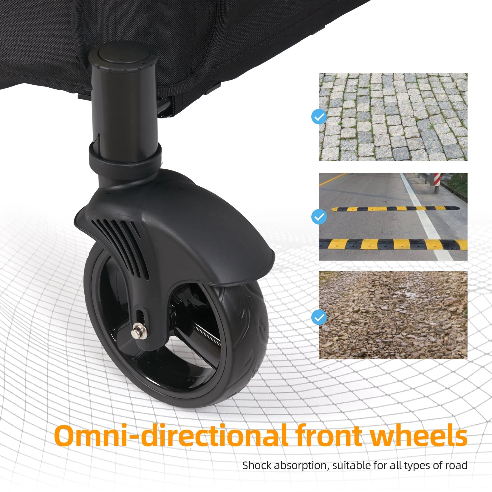 Portable Dog Stroller for Large Dogs with Breathable Carrier - Smarsty