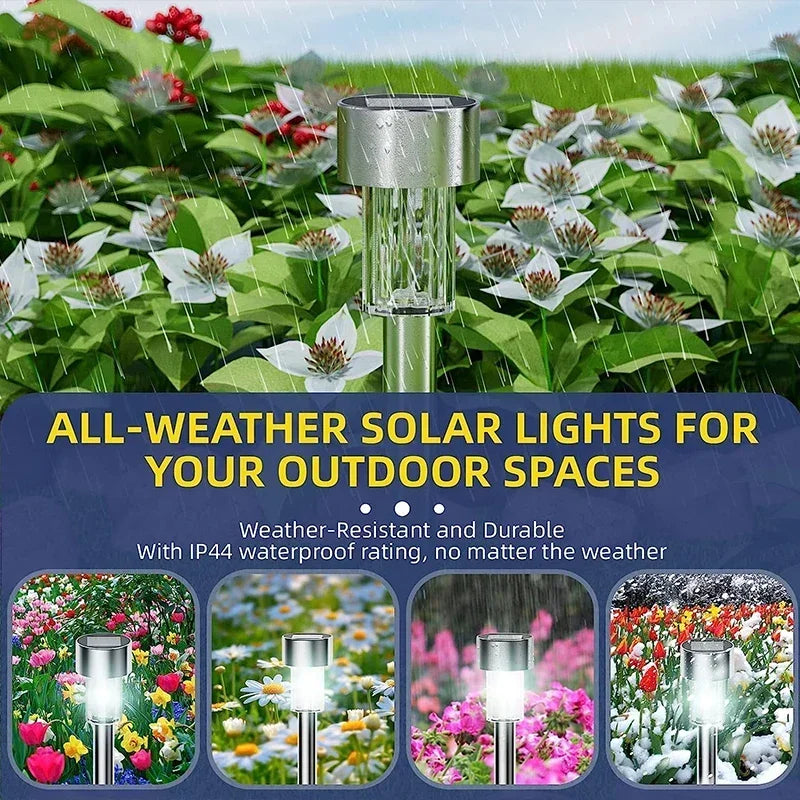 10 Pack Solar Powered Garden Lanterns for Pathway Lighting - Smarsty