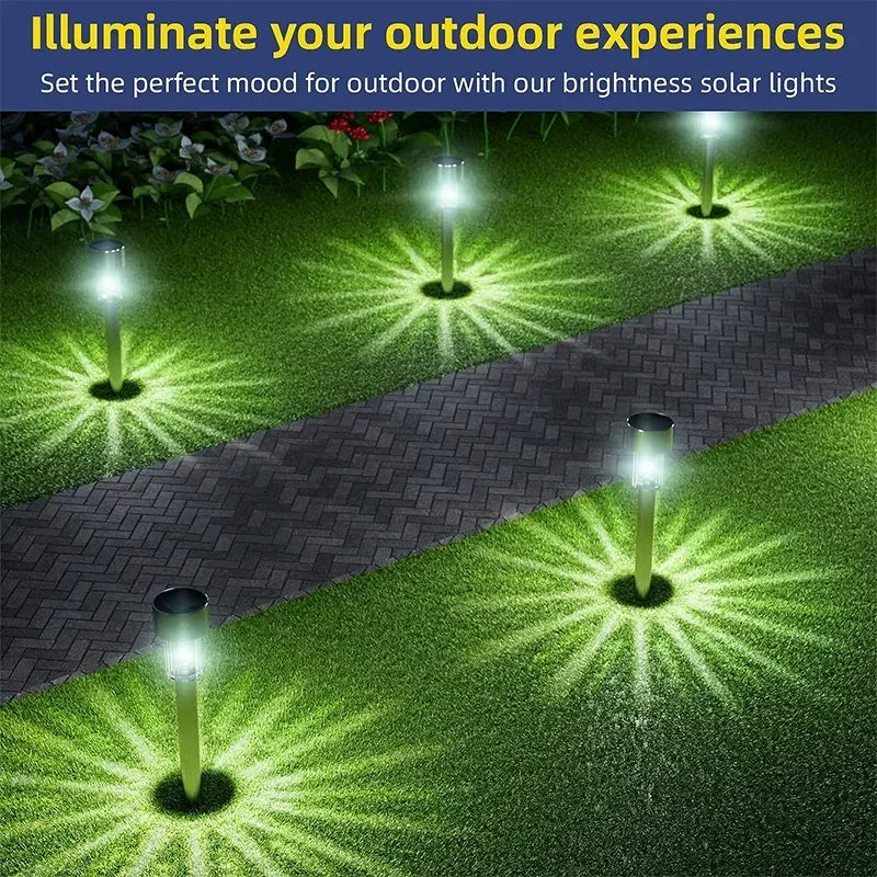 10 Pack Solar Powered Garden Lanterns for Pathway Lighting - Smarsty