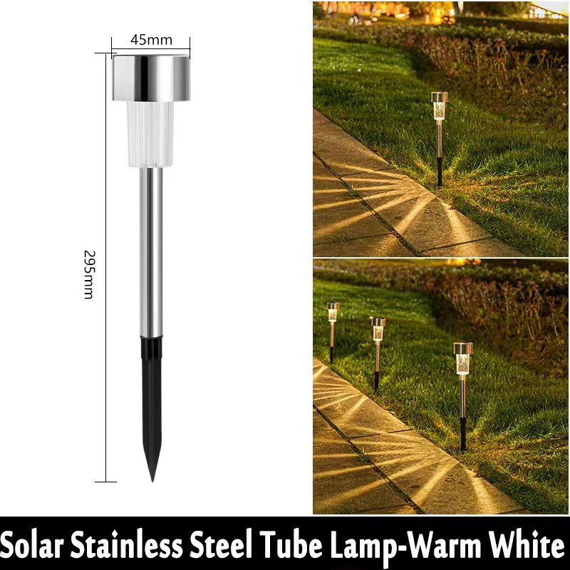 10 Pack Solar Powered Garden Lanterns for Pathway Lighting - Smarsty