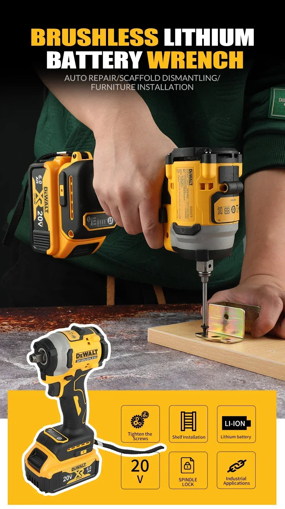 DeWalt Electric Wrench and Angle Grinder Tool Set - Smarsty