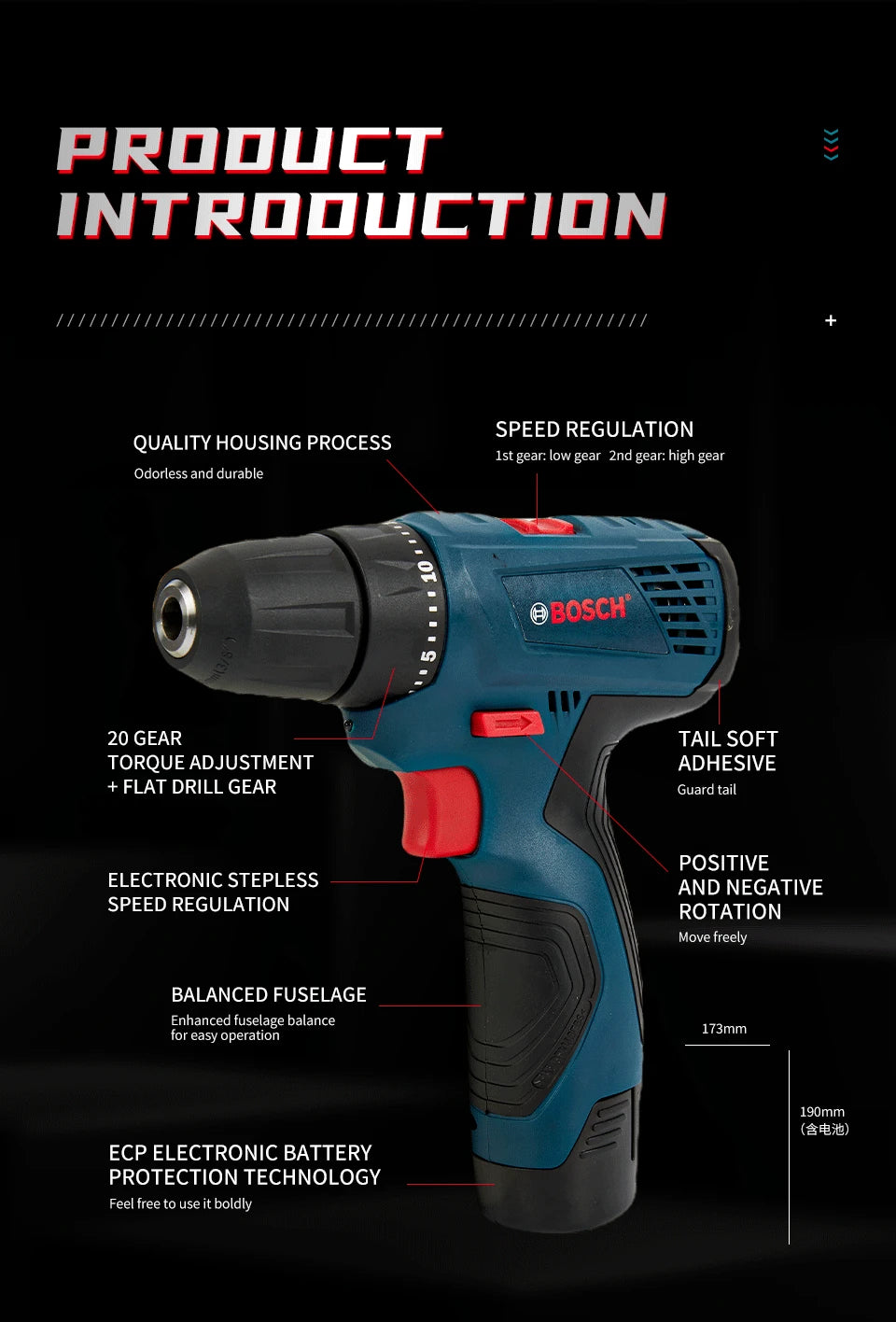 Bosch 12V Cordless Electric Drill for Home DIY - Smarsty