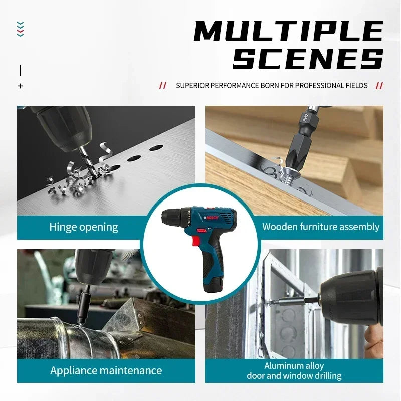 Bosch 12V Cordless Electric Drill for Home DIY - Smarsty