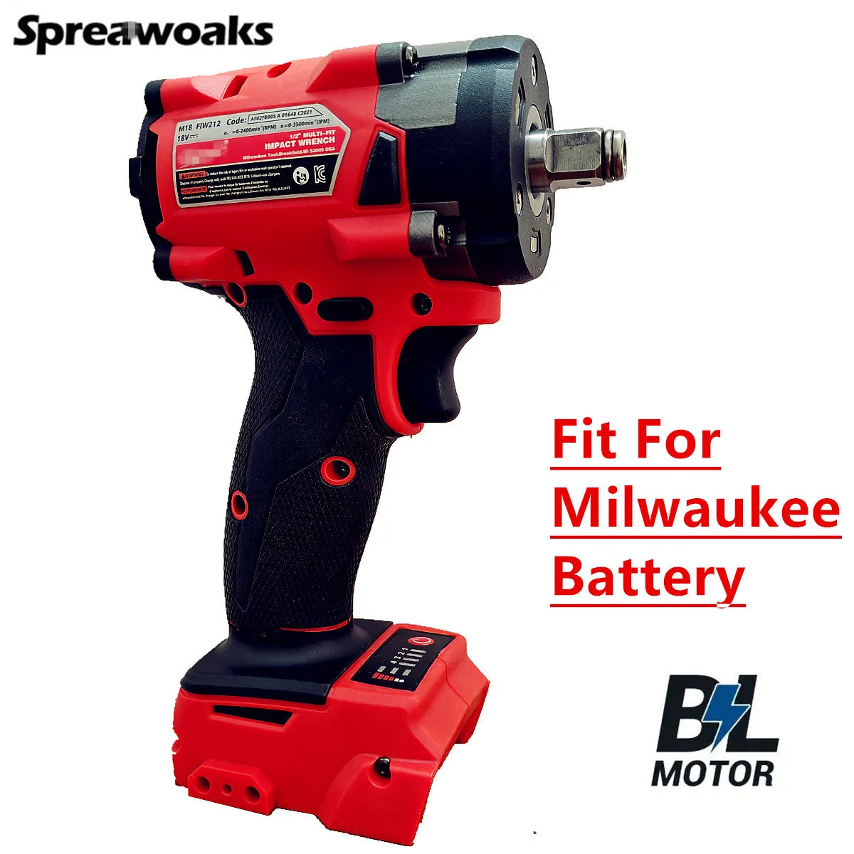 Brushless Impact Wrench with 500N.m Torque for Easy Car Repairs - Smarsty