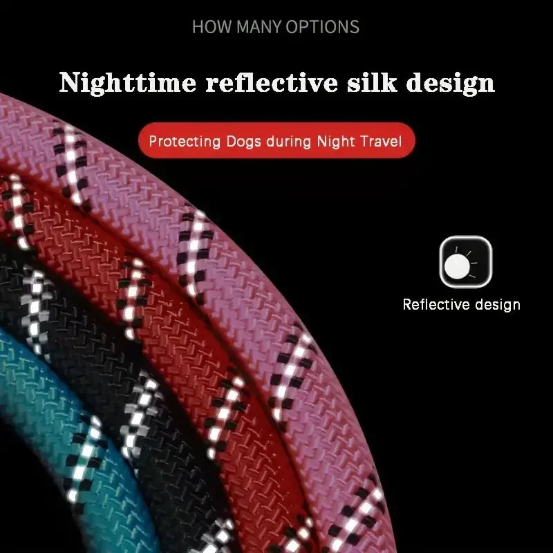 Reflective Dog Leash with Padded Handle for Safety - Smarsty