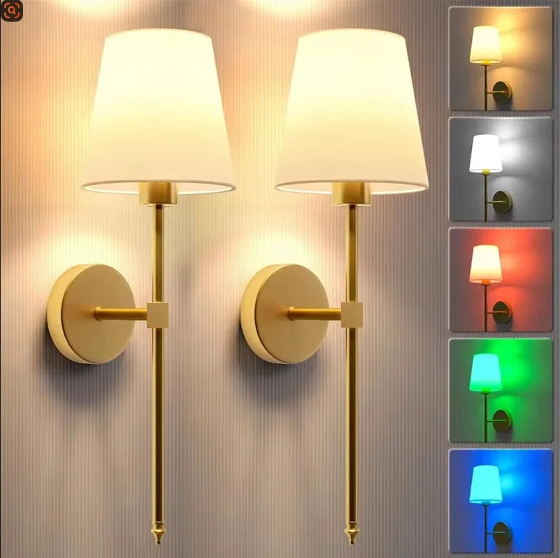 Rechargeable Wireless Dimmable Wall Lamp with Remote Control - Smarsty