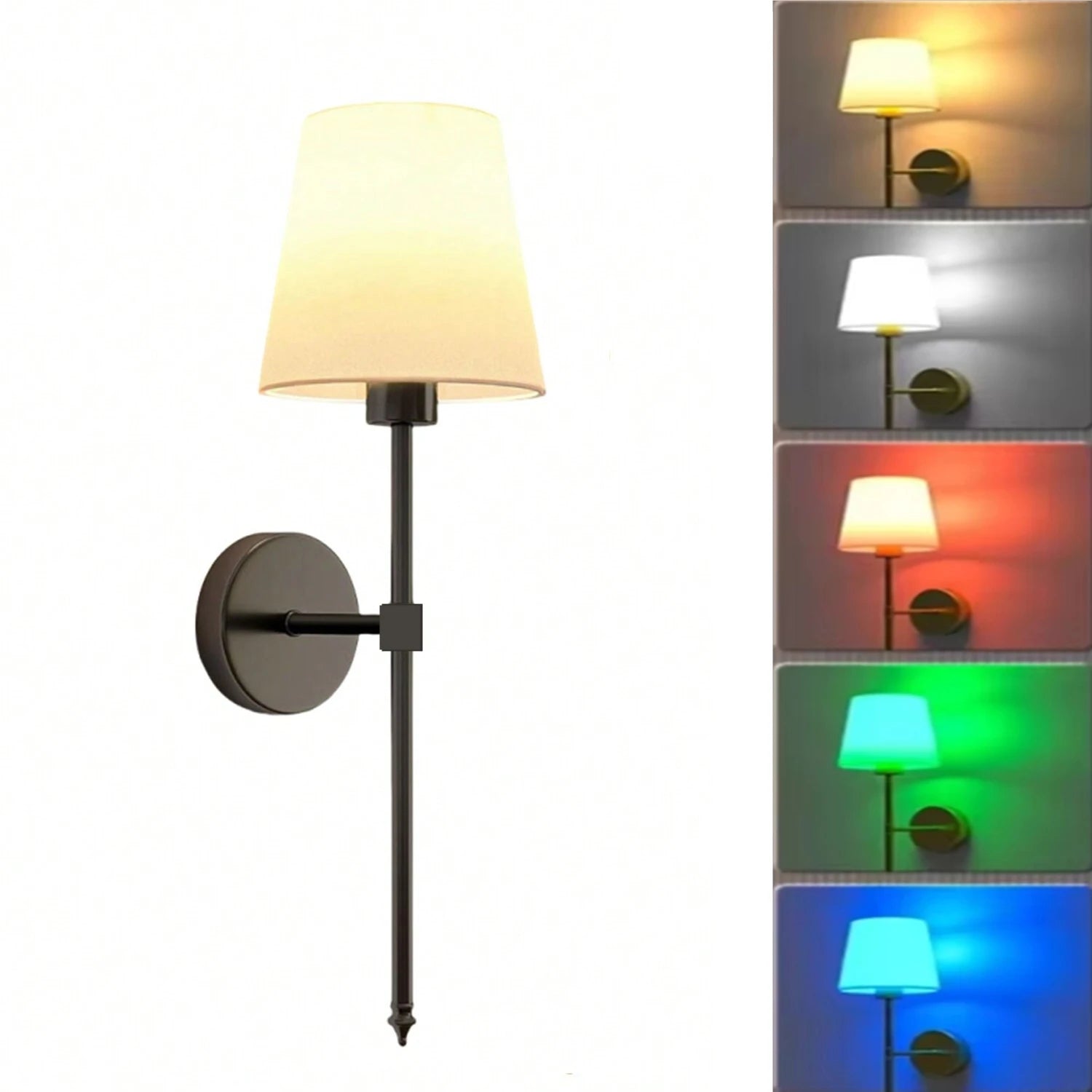 Rechargeable Wireless Dimmable Wall Lamp with Remote Control - Smarsty