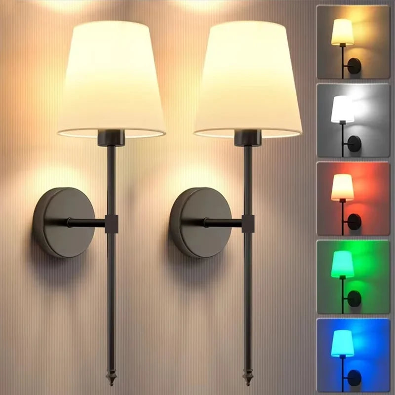 Rechargeable Wireless Dimmable Wall Lamp with Remote Control - Smarsty
