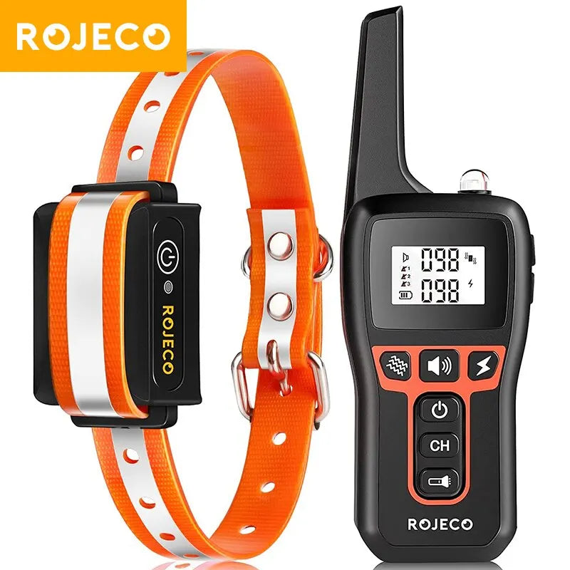 ROJECO 1000 Meter Electric Dog Training Collar Rechargeable Control - Smarsty