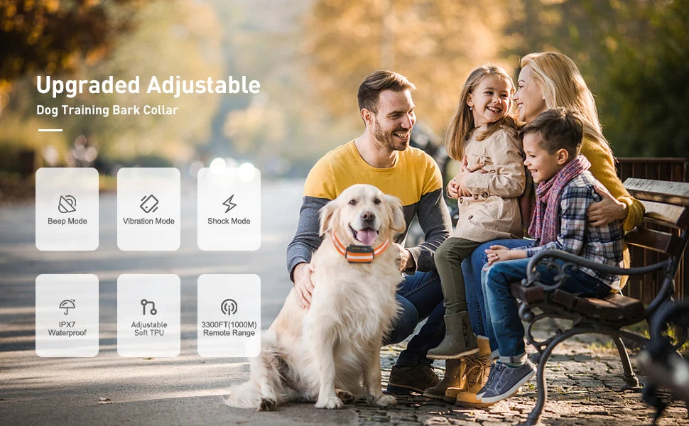 ROJECO 1000 Meter Electric Dog Training Collar Rechargeable Control - Smarsty