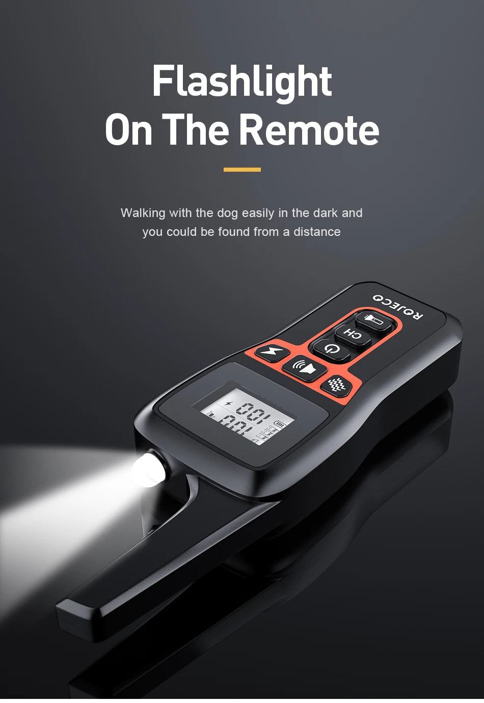 ROJECO 1000 Meter Electric Dog Training Collar Rechargeable Control - Smarsty