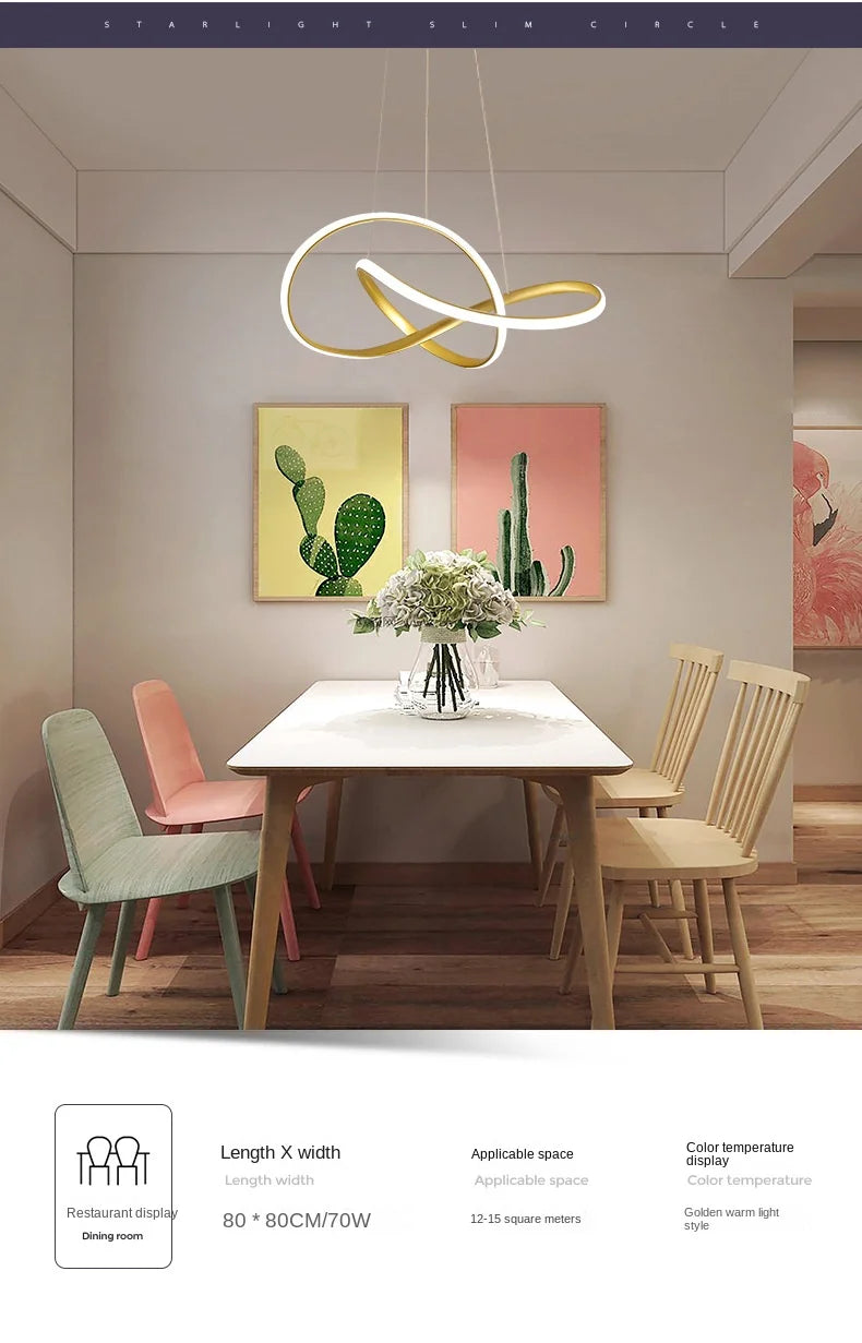 Nordic Modern Clover Pendant Lamp for Dining Room - Smarsty
