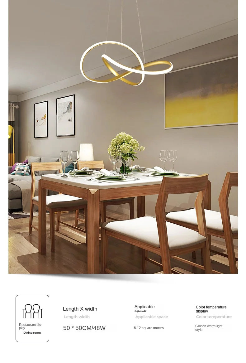 Nordic Modern Clover Pendant Lamp for Dining Room - Smarsty