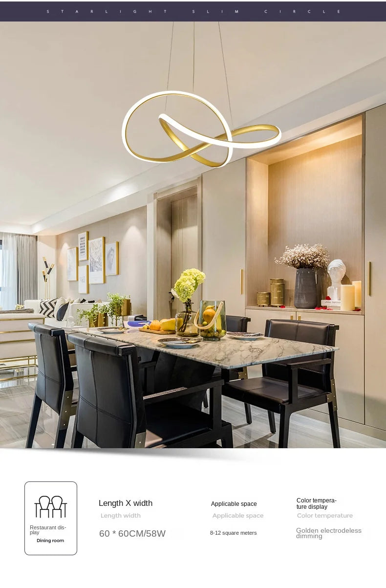 Nordic Modern Clover Pendant Lamp for Dining Room - Smarsty