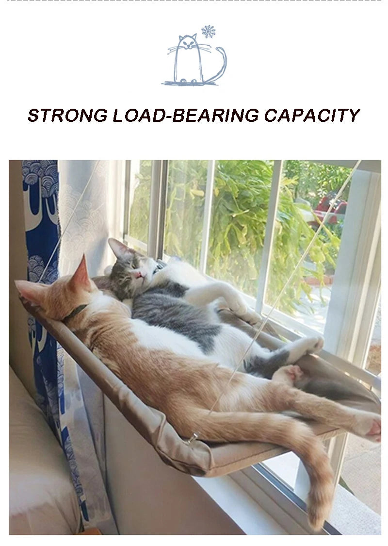 Aerial Cat Hammock Bed for Sunny Window Comfort - Smarsty