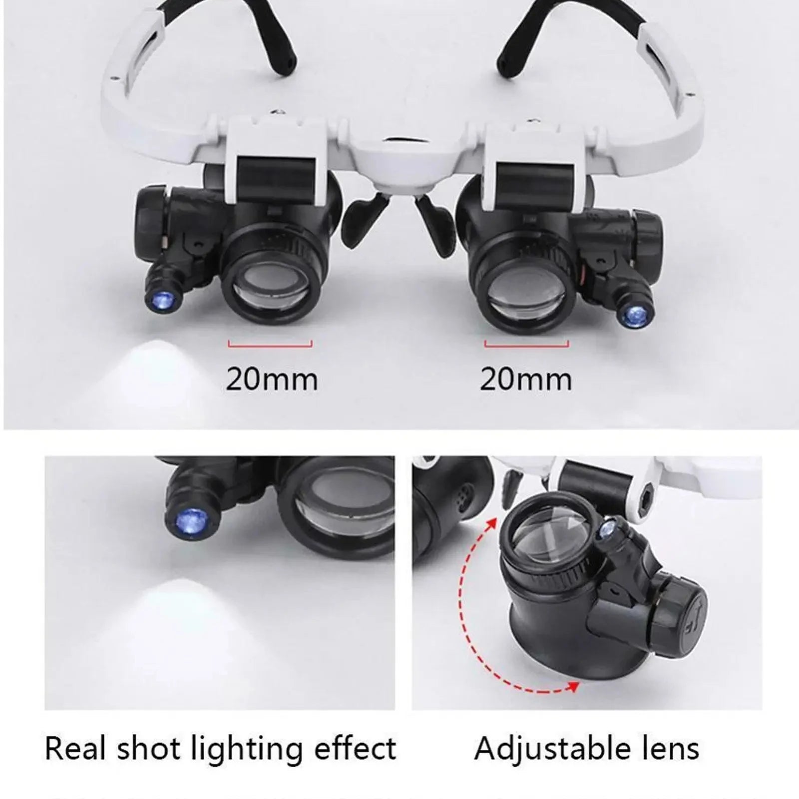 2X LED Magnifier Glasses for Watch Repair - Smarsty