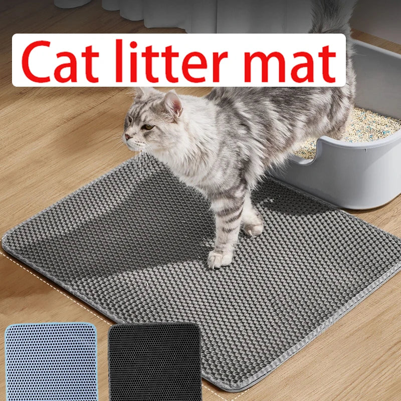 Large Waterproof Cat Litter Mat with Non Slip Design - Smarsty