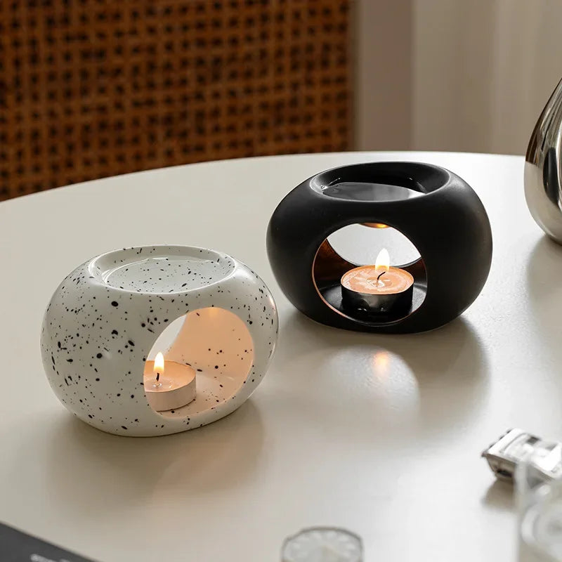 Black Reed Diffuser Ceramic Essential Oil Burner - Smarsty