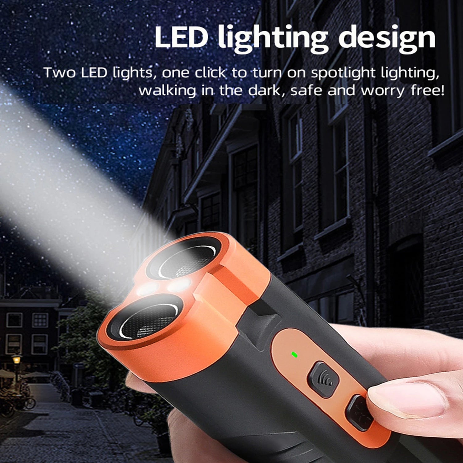 Dual Head Ultrasonic Dog Repeller with LED Flashlight - Smarsty