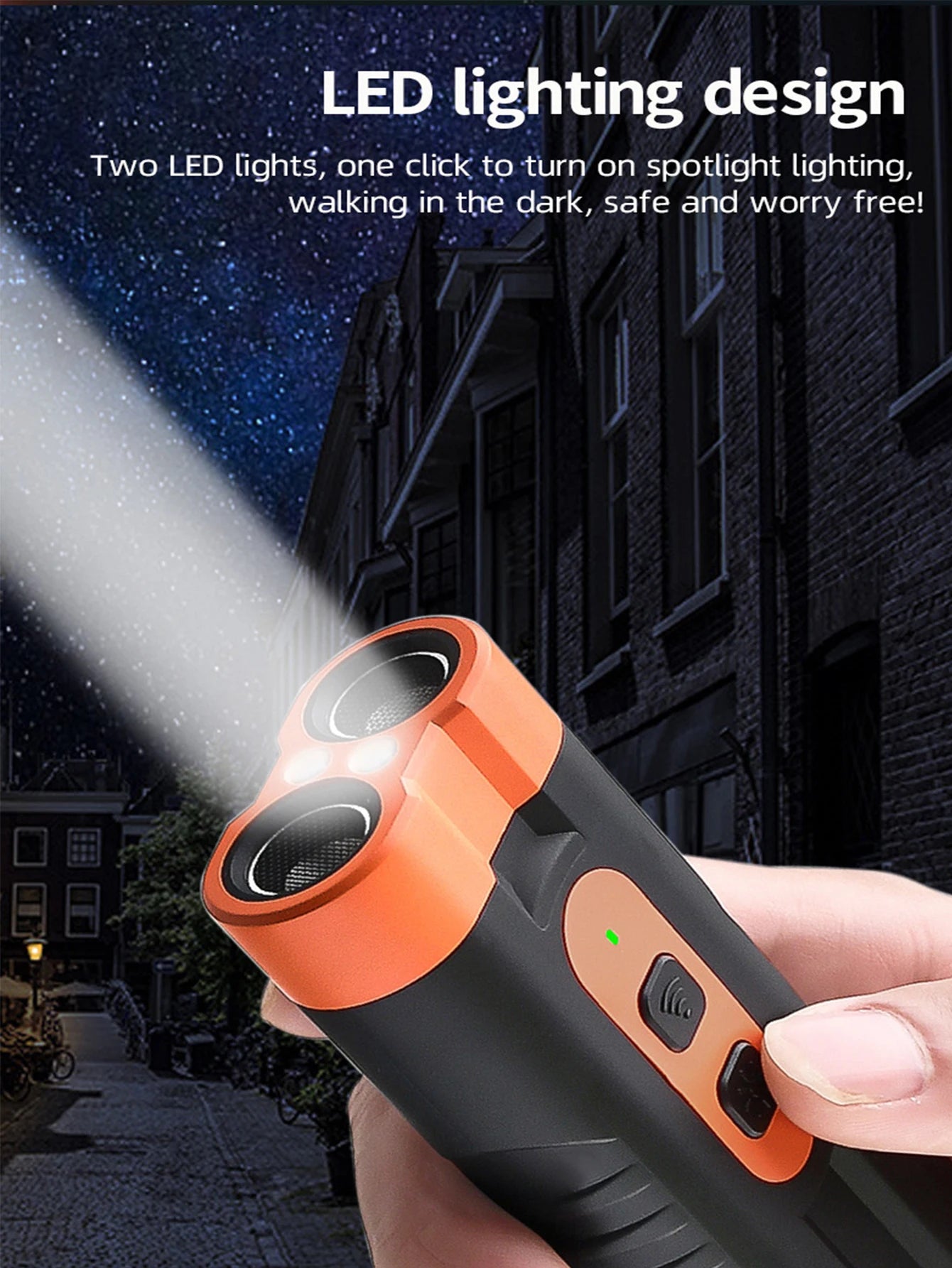 Dual Head Ultrasonic Dog Repeller with LED Flashlight - Smarsty