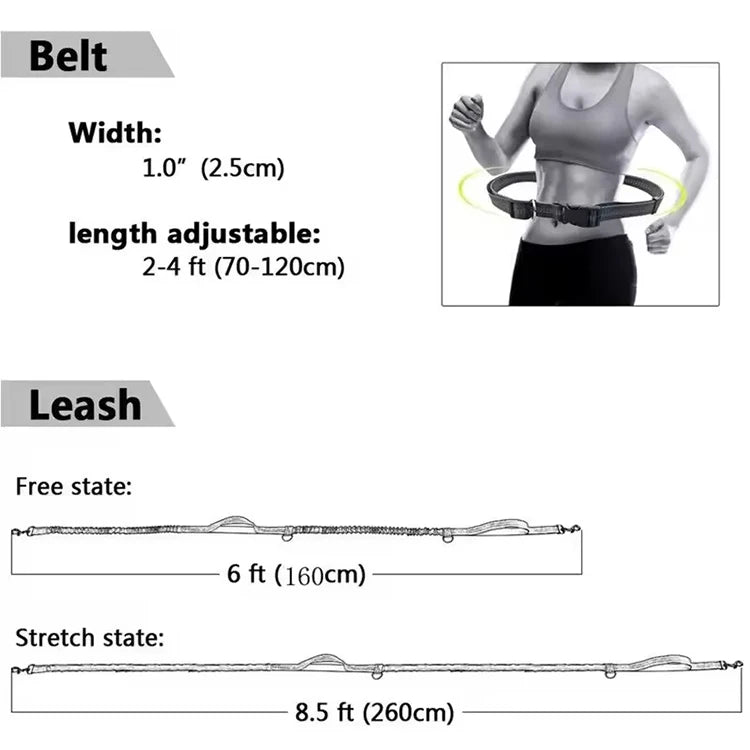 Reflective Hands-Free Dog Leash With Dual Handles - Smarsty