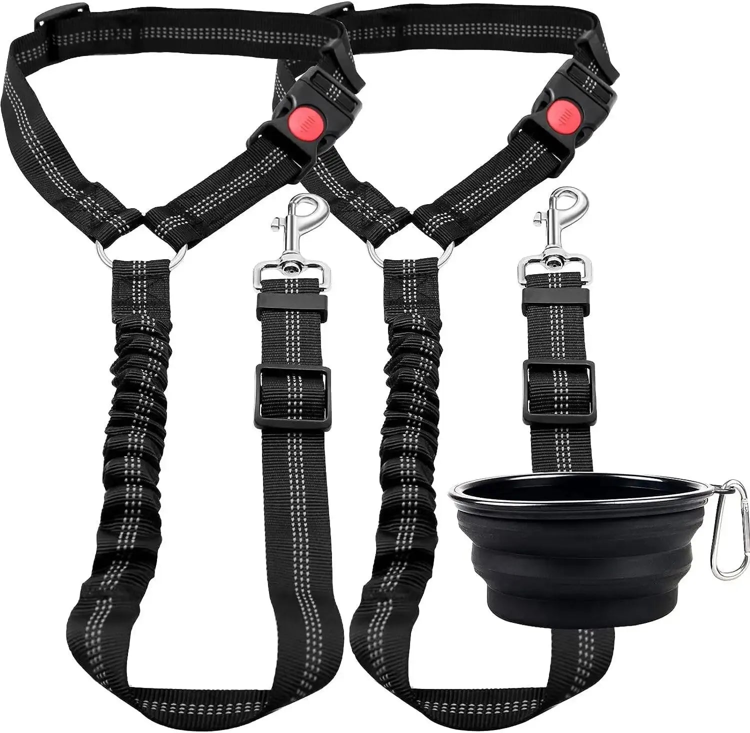 High Grade Adjustable Dog Car Safety Belt with Reflective Line - Smarsty