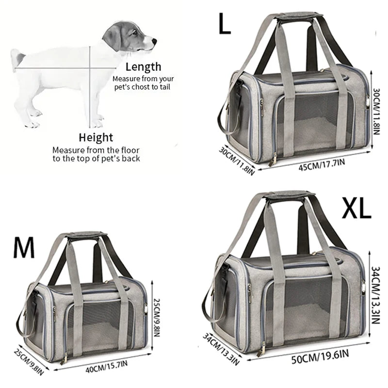 Breathable Dog Cat Carrier Bag for Travel - Smarsty
