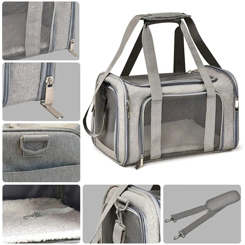 Breathable Dog Cat Carrier Bag for Travel - Smarsty