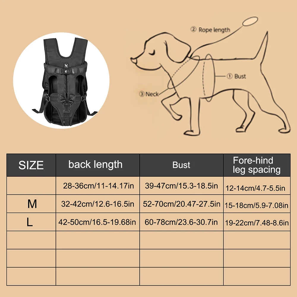 Adjustable Dog Carrier Backpack for Hiking and Cycling - Smarsty