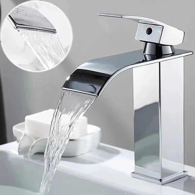Copper Core Waterfall Stainless Steel Basin Faucet - Smarsty