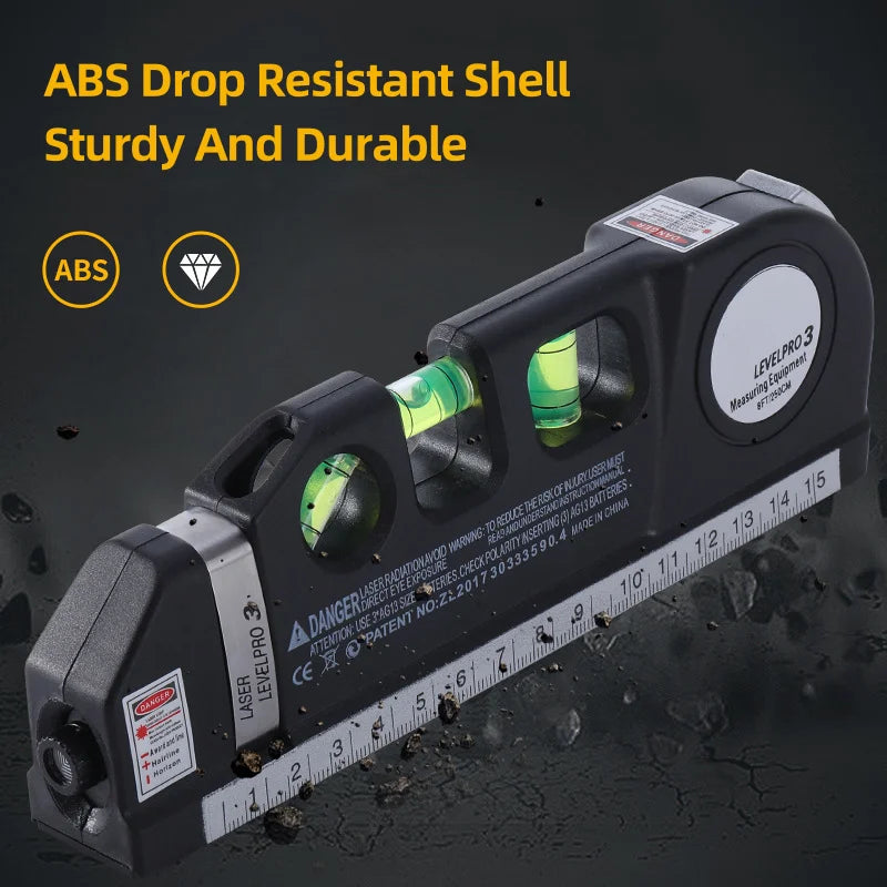 Multipurpose Laser Level Tool with Measuring Tape - Smarsty
